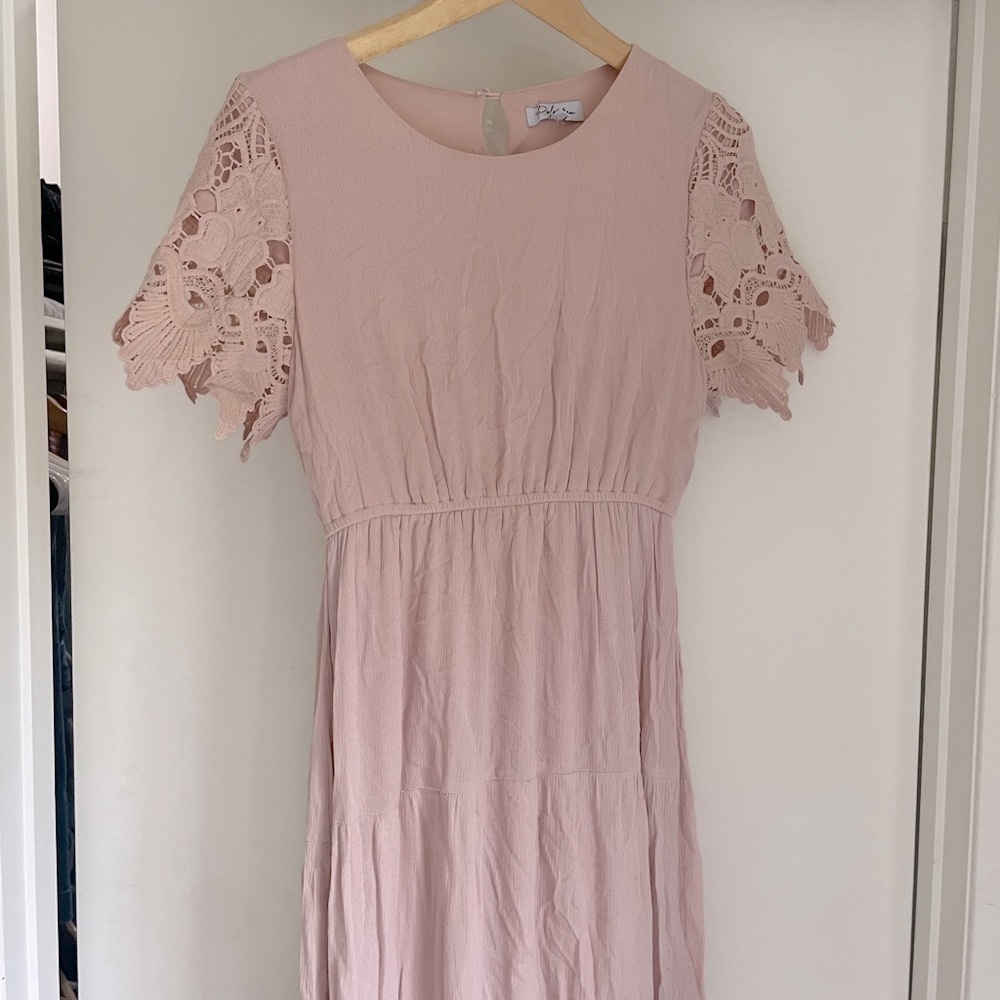 Pink blush maternity dress. Worn once for photo shoot